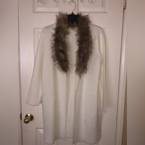 Womens soft fur cardigan